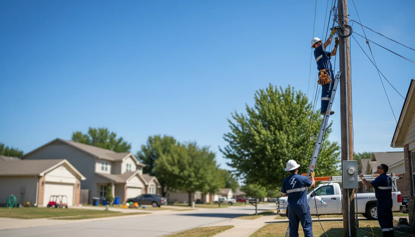 Residential electrical installation specialist working on a home electrical system
